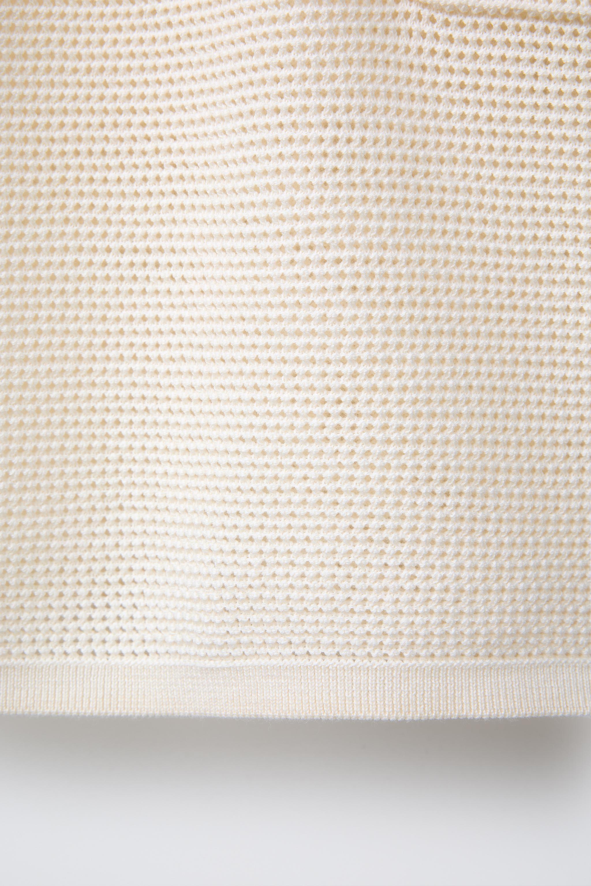 SHARK EMBROIDERED KNIT T-SHIRT